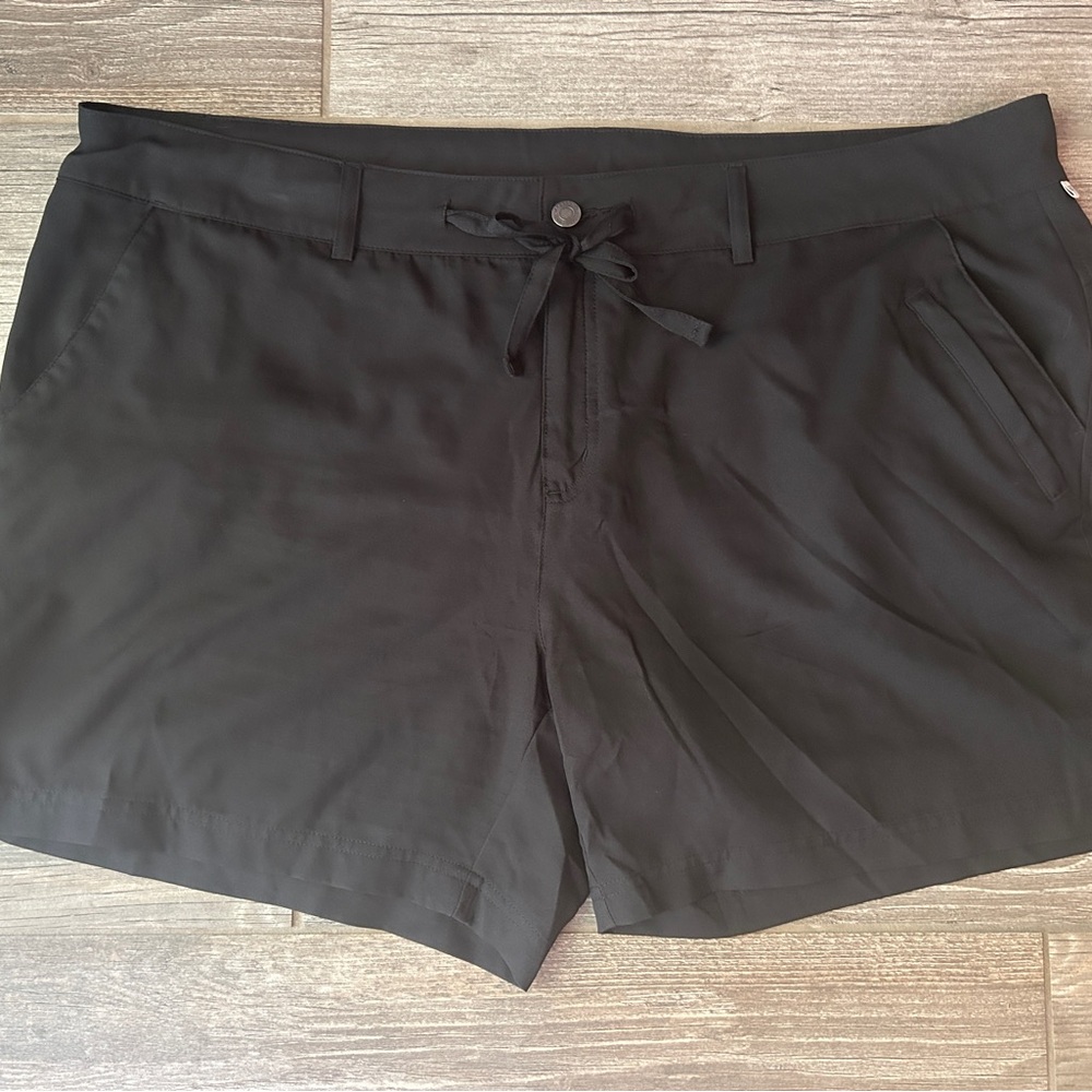 Magellan‎ Outdoors Womens 2X Black Hiking Shorts Lightweight Drawstring 159389